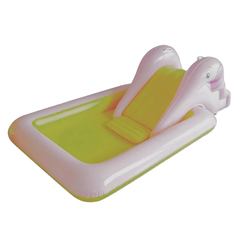 Factory custom small PVC soft with elephant printed slide Cute mini inflable pool