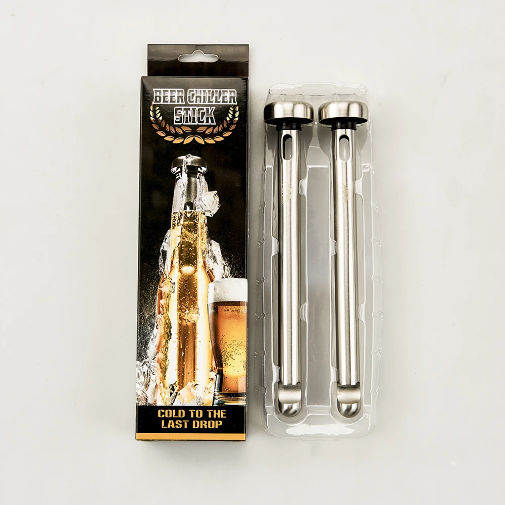 
Amazon top seller 2 Pack Stainless Steel Cooler Beer Chiller Sticks For Whiskey Beer Wine Beverage 