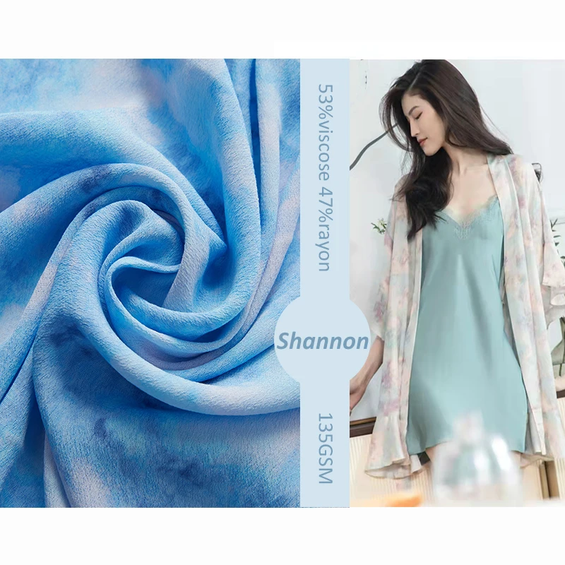 NO MOQ Free sample crinkle 100%  rayon viscose digital printed woven poplin fabric for dress (1600475601170)