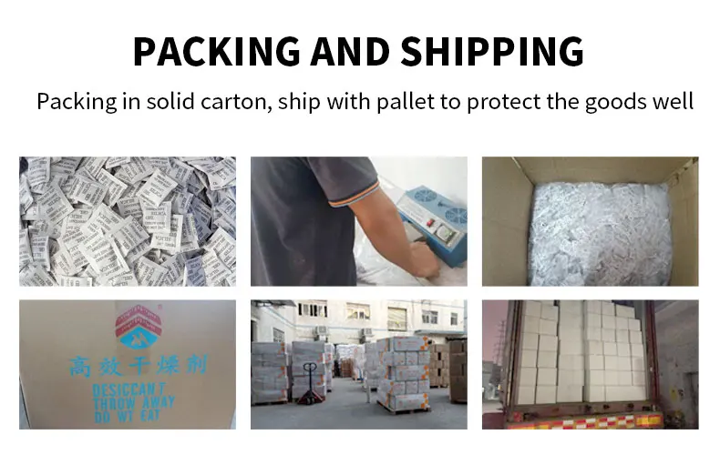 MINGHUI 5g Static Drying RoHS Reach DMF Standard Desiccant Silica Gel Desiccant Silica Gel Bag