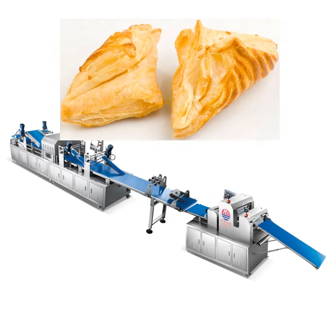 PLC Control Automatic Filo Pastry Machine Puff Pastry Hopia Baklava Making Machine Snack Machine