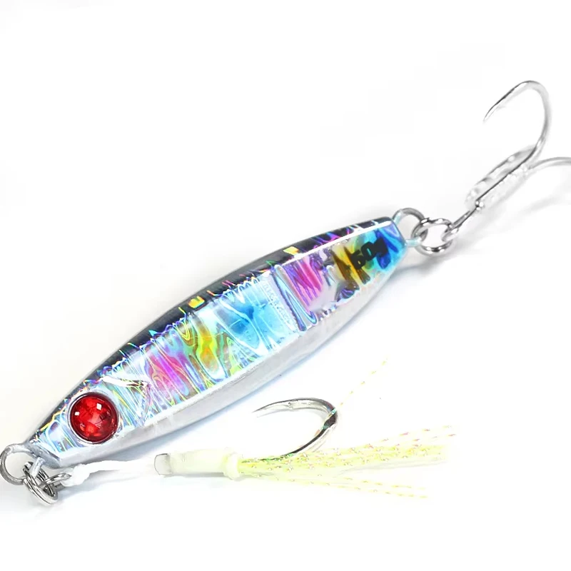 New Design Jig Lures 40g 60g 80g Jig Metal Lures Rattle Fishing Lure Jig Metal Saltwater