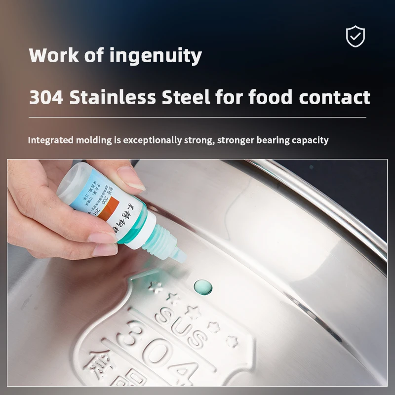 304 Stainless Steel Kitchen Hot Soup Pot Thickened Metal Commercial Cooking Kitchen Pots Soup & Stock Pots