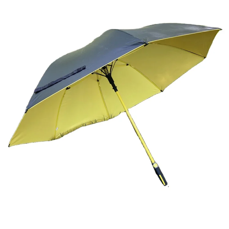 cheap promotional straight umbrella custom logo print for advertising auto open silver UV coating fiberglass ribs long umbrella