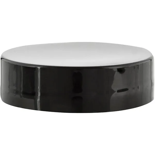 Black White Smooth Ribbed Plastic Screw Cap 38mm 38-400 PP Bottles with Foil Former Liner