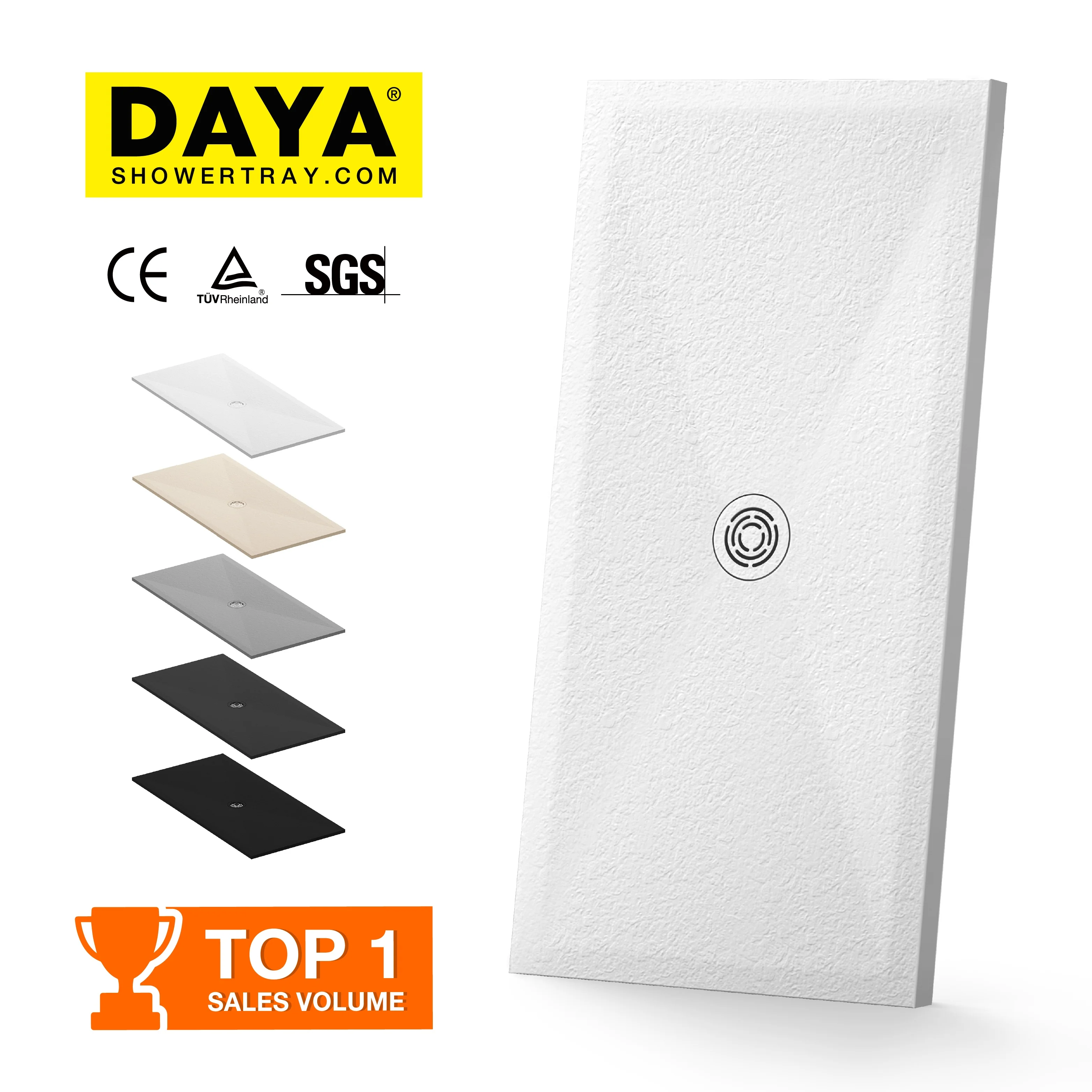 Italy shower room stone resin shower base clean pan polymarble shower tray