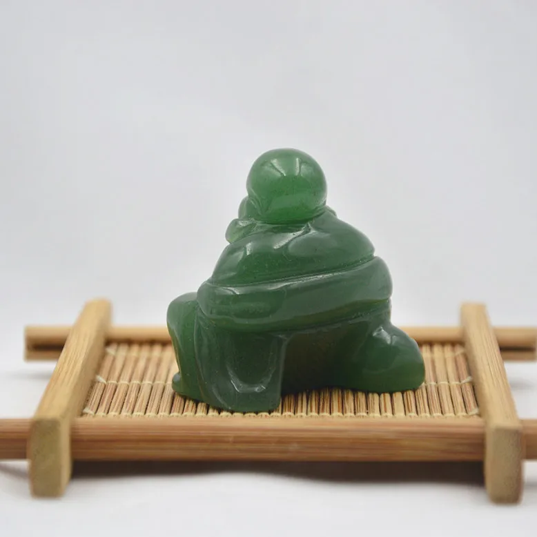 
Wholesale natural hand carved healing 1.5 inch green aventurine stone figure of Buddha for decoration 