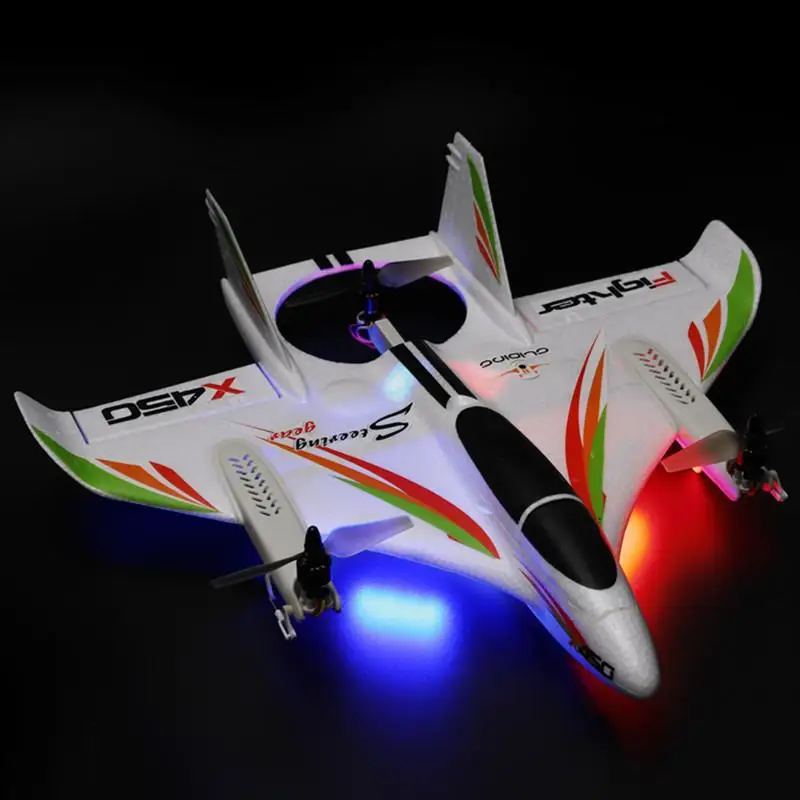 2023 New WLtoys XK X450 RC Airplane 2.4G 6CH 3D/6G Brushless Vertical Takeoff LED R/C Glider Fixed Wing RC Aircraft RTF RC Toys