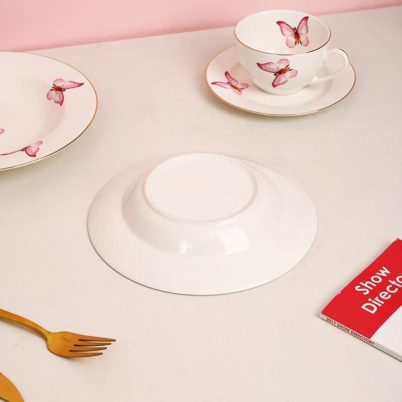 Hot Sale Low Price 4 People Pure White Ceramic Dinner Tableware Sets Wholesaler Porcelain Dinnerware