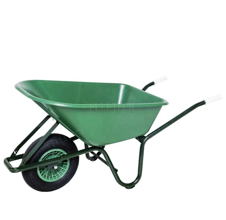 professional garden wheel barrow plastic 100L PP poly with PVC deep tub pneumatic wheel Fort 85L HDPE