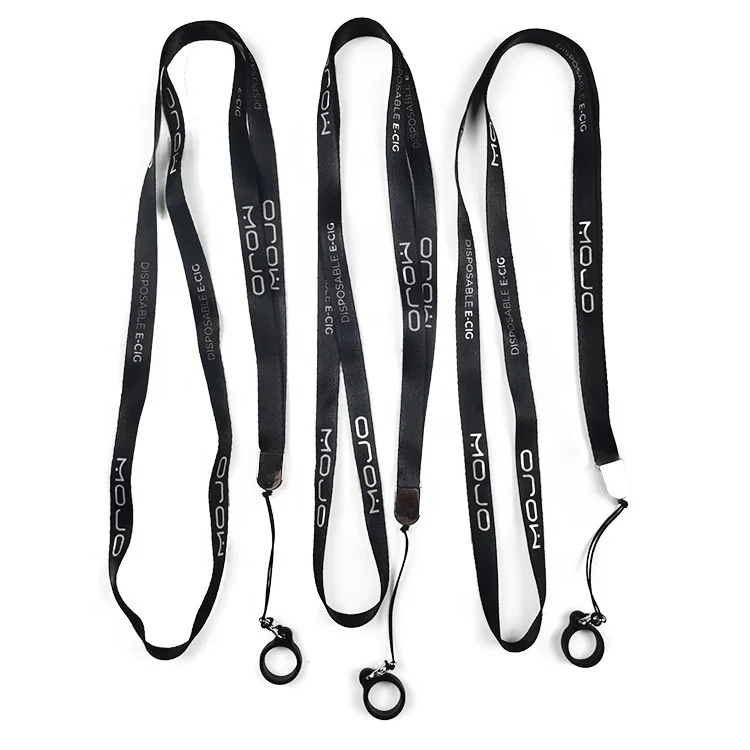 Custom vape lanyard with silicoen ring for vapen pen holder