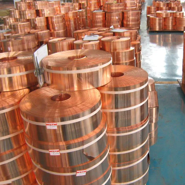 High quality 1mm 2mm 5mm thick 99.95% pure copper tape/strip/coil for sale