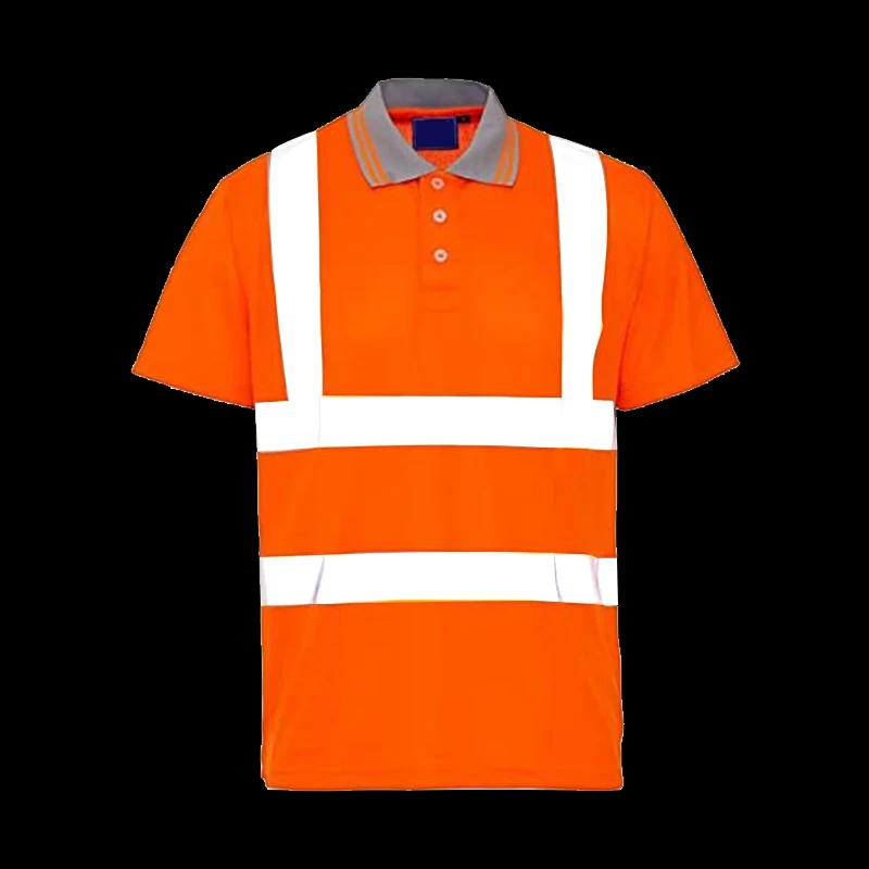 100% Polyester Polo Reflective Safety T Shirt High Visibility T-Shirt Reflective Safety Polo Shirts