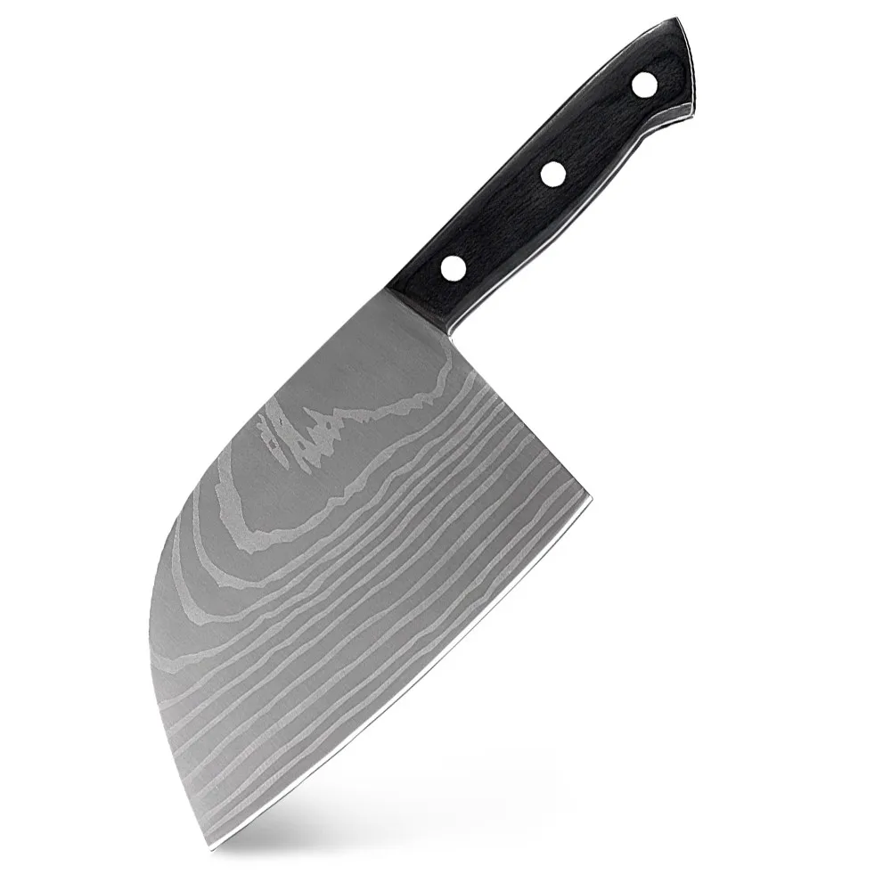 Лучшие продажи Heavy Duty измельчения лезвие, пластичный монтаж, деревянной ручкой ультра толстом каблуке 7 дюймовые рыболовные плоскогубцы из нержавеющей стали тесак нож мясника