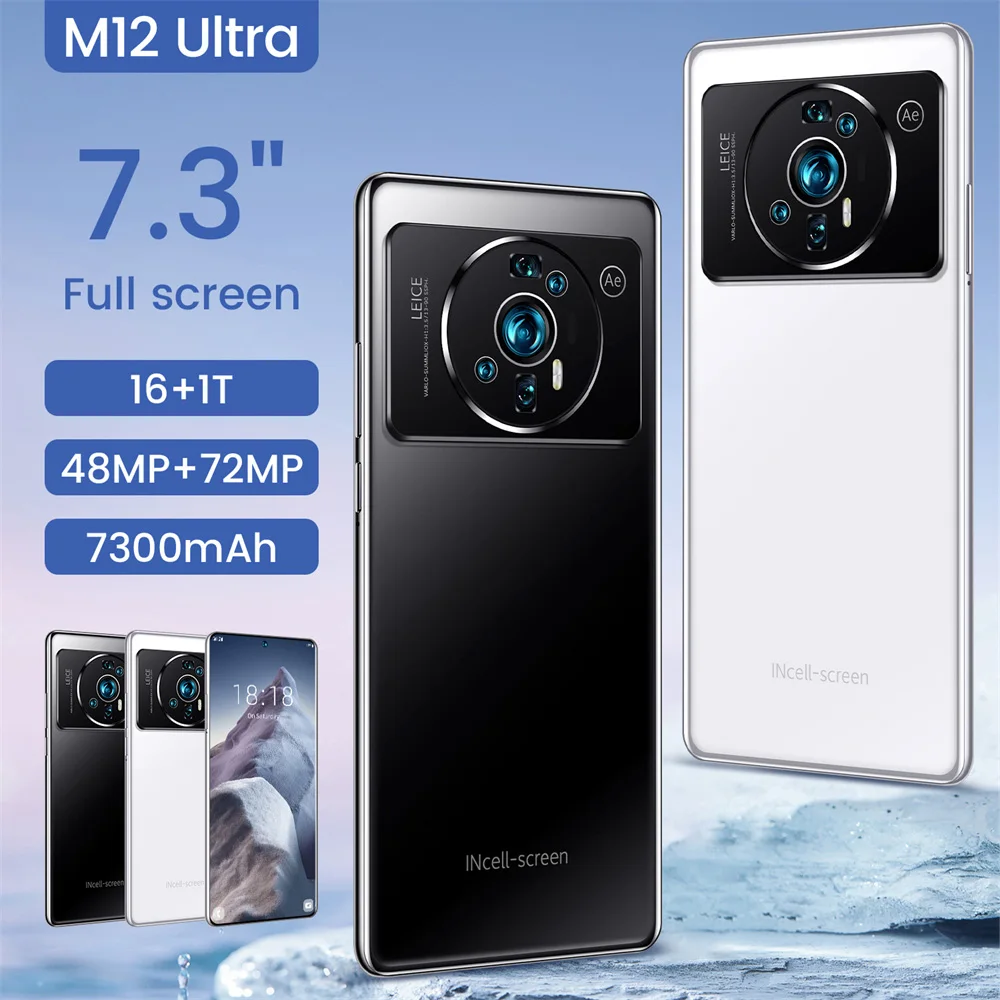2023 Новый M12UITRA 7 3 дюйма 16 1 ТБ Tecno Camon 19 Pro сотовые телефоны Poco X4 P 4G Dual SIM Backul игровой смартфон