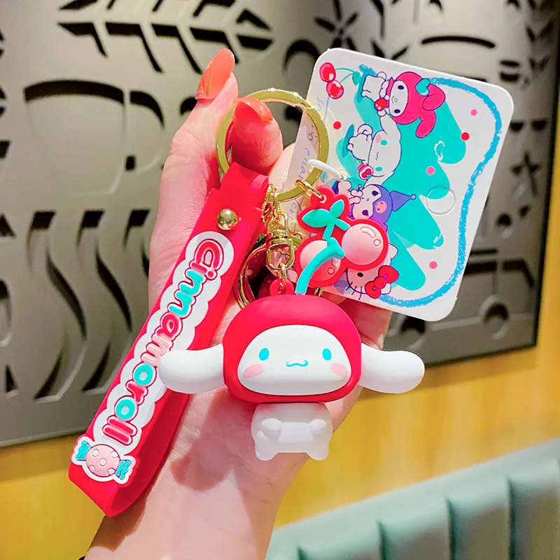 car key chain Kuromi Cinnamoroll Cute Cartoon Keychains Creative Sanliou Swing Series Anime Sanrio Keychain