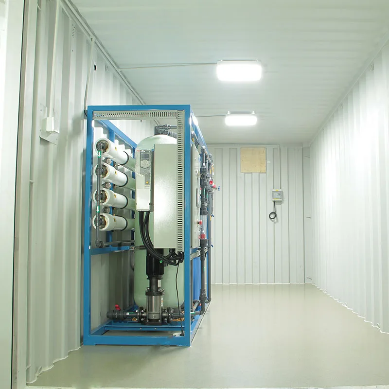 RO seawater desalination skid-mounted container system drinking water treatment for sale