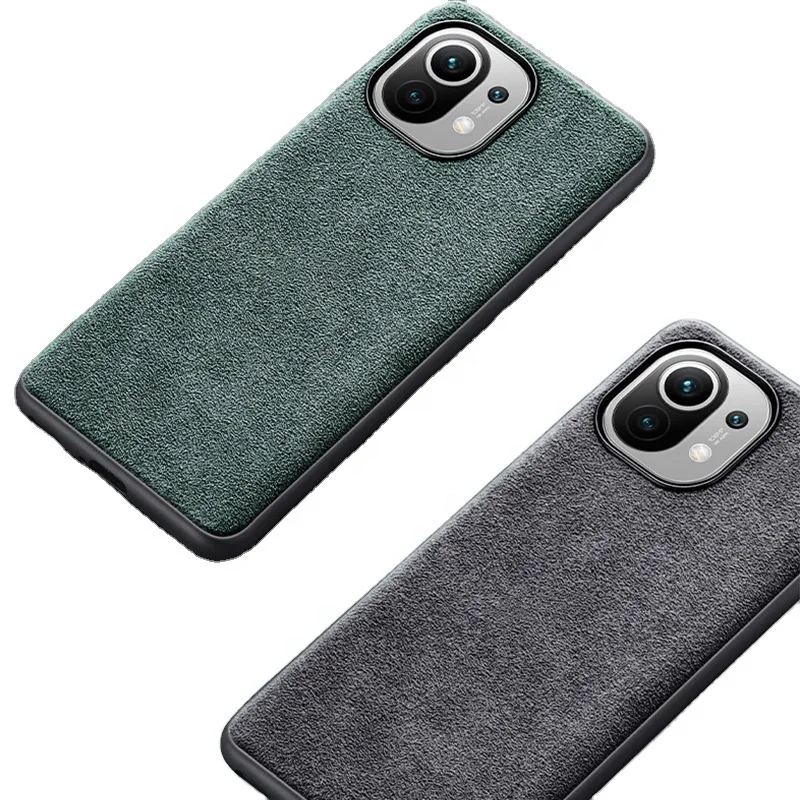 Модный и простой однотонный замшевый защитный чехол для телефона Xiaomi 11