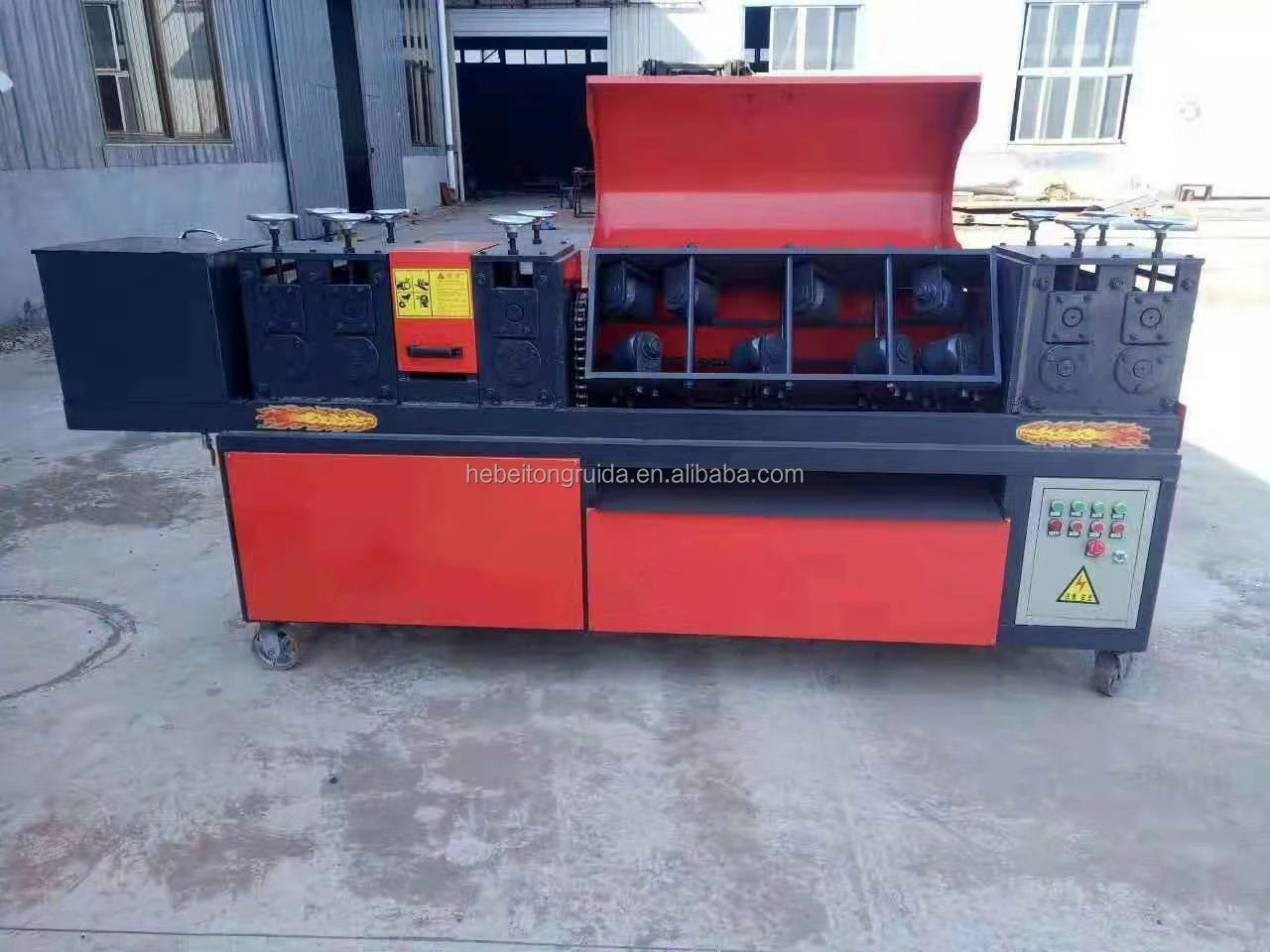 High Quality steel pipe straightening machine Pipeline rust removal corrector Greenhouse tube straightening machine