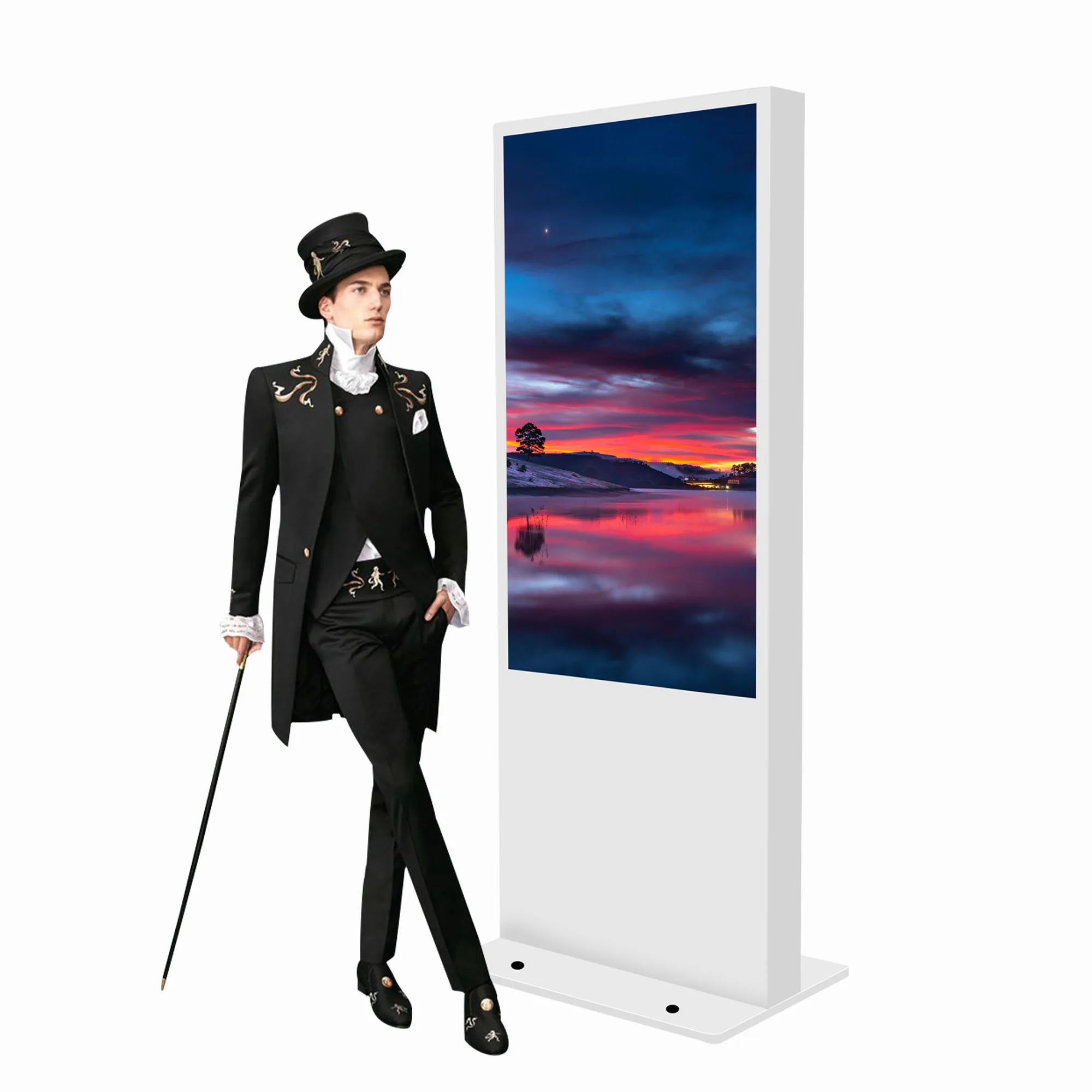 43 inch Solar energy charging Outdoor LCD touch screen vertical advertising LCD screen interactive display screen