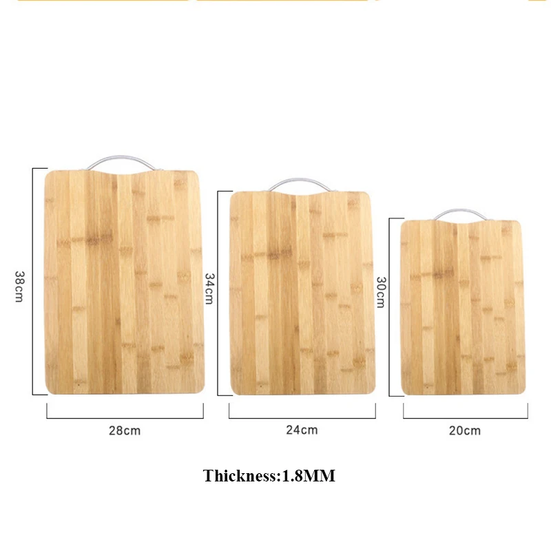 Wholesale Large Vegetable Meat Organic Bamboo Cutting Board 3 Piece Bamboo Chopping Blocks Set With Handle for Kitchen