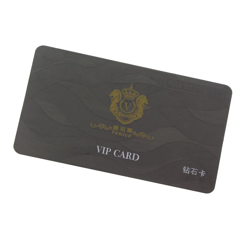 Custom wholesale stainless steel square shape metal VIP card