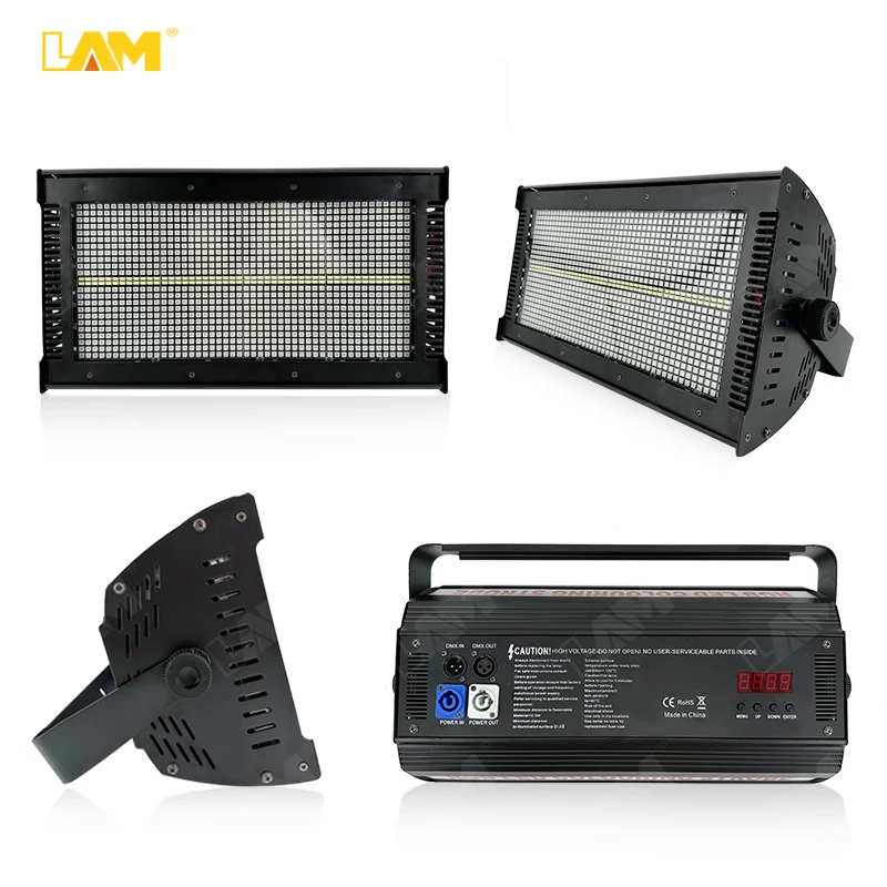 LAM 1000w 5050 LED Strobe Light RGB 3in1 Color Event Disco Flash Light 8 Segment 960pcs 5050 Led For Stage Strobe Matrix Light