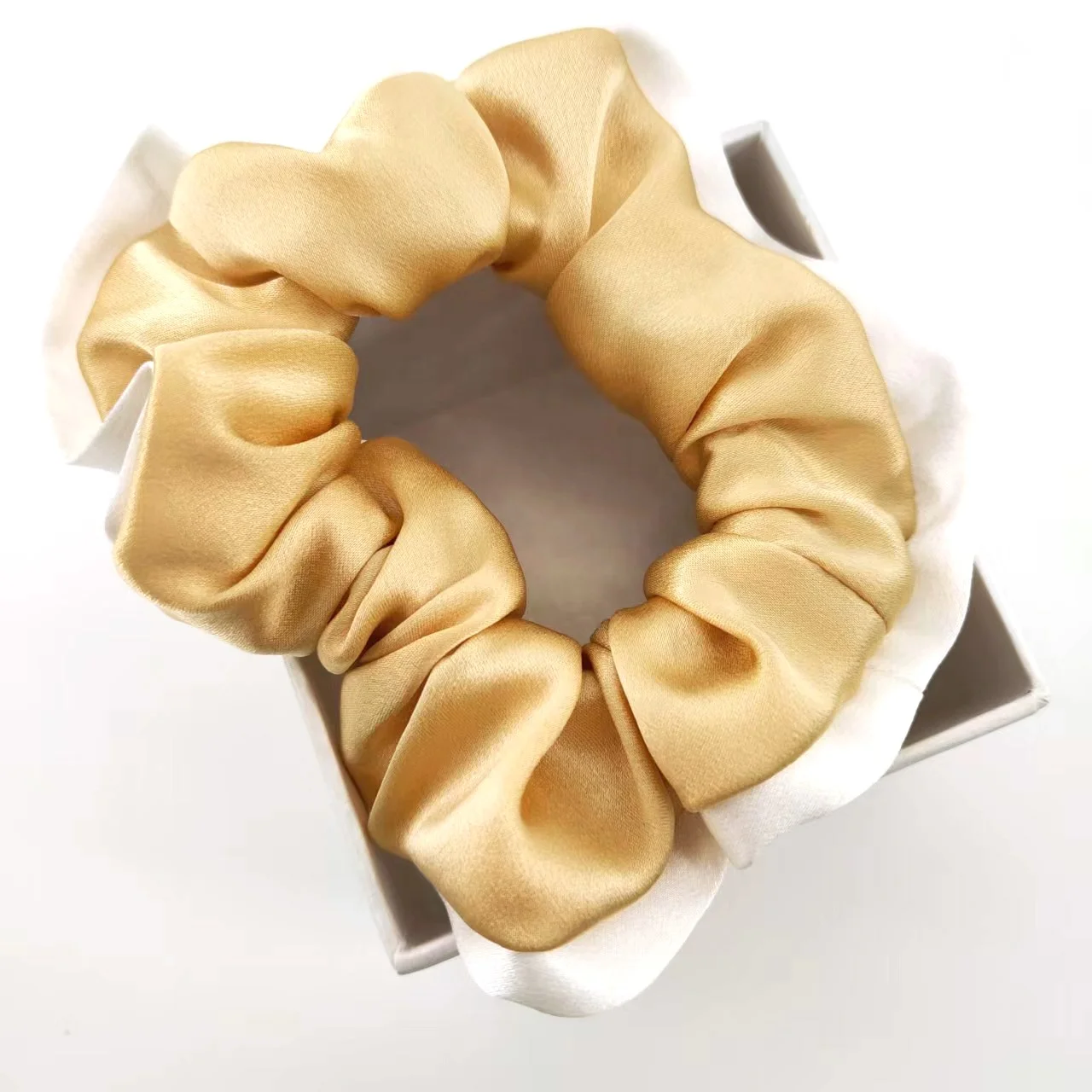 Customization Size 6a Silk Hair Elastics Bands Scrunchy 19mm 100% Silk Scrunchies