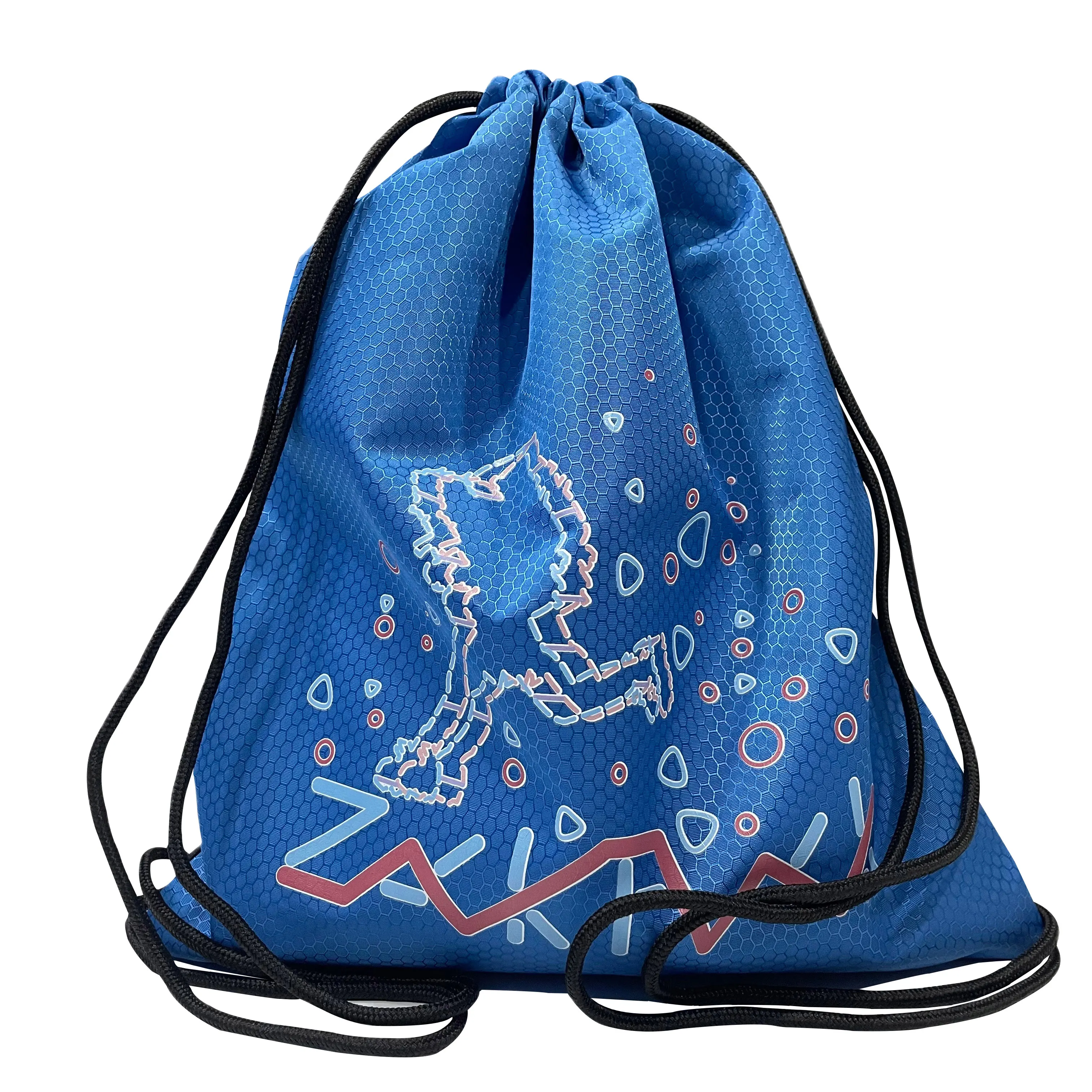 Custom logo large eco friendly waterproof sports drawstring gym bags for outdoor