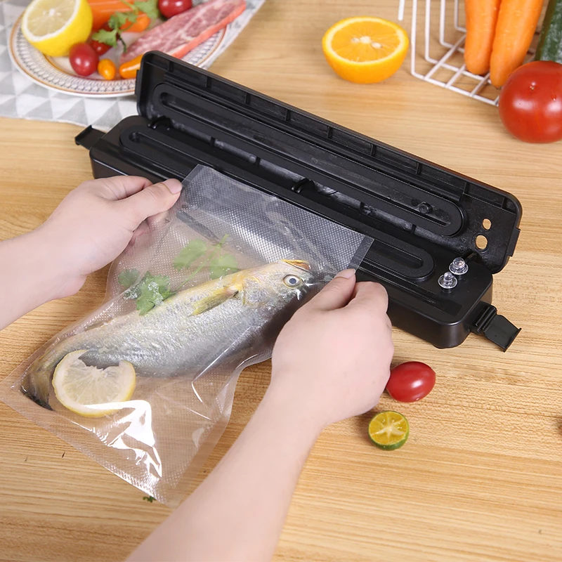 Вакуумный упаковщик для хранения пищевых продуктов с бесплатными вакуумными пакетами вакуумная упаковочная машина