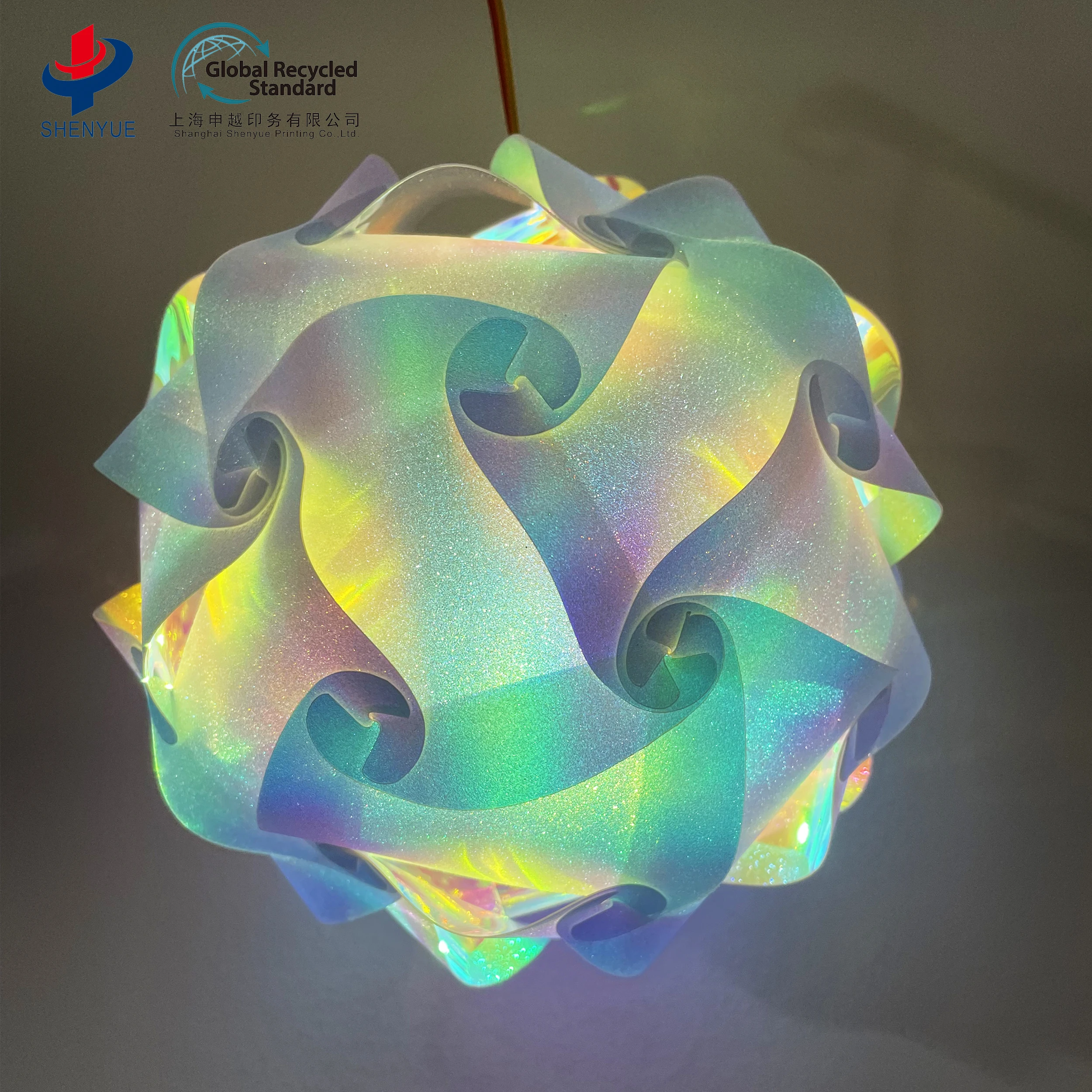 Wholesale latest design starlight appearance GRS recycled IQ jigsaw pendant puzzle lampshade