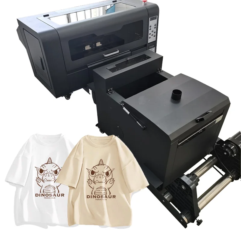 30CM 60CM Portable Inkjet White System Roll Varnish XP600 Print Head  DTF Printer with Shaker