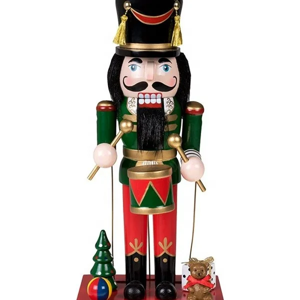 Drummer nutcracker Music box 30CM wooden Christmas Nutcracker Figure