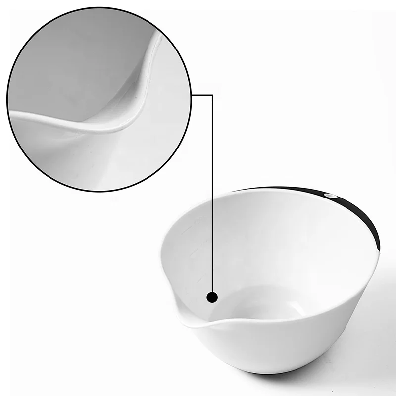 
Hot Selling Nesting Design 3 Pieces Kitchen Plastic Salad Mixing Bowl Set with Soft Grip 