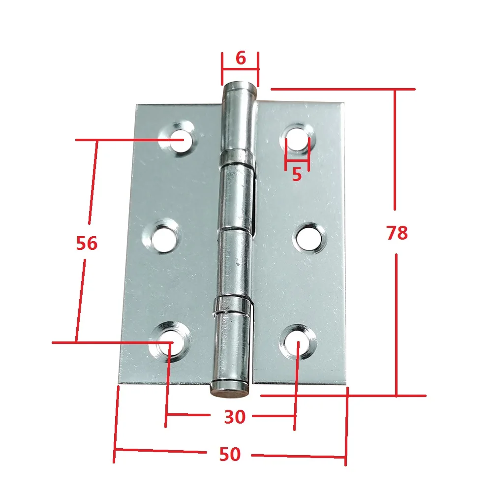 High Quality 1 Pair 2 Pcs 3 Inches Home Furniture Window Hinge Stainless Steel Flat Hinge