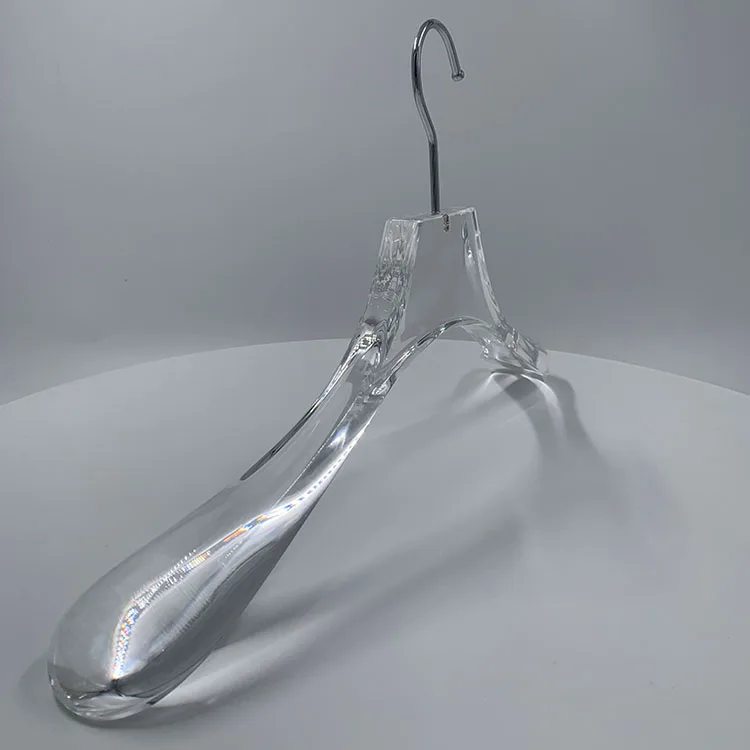 Hotel Bedroom Transparent Acrylic Cloth Hanger  For Dresses Suit