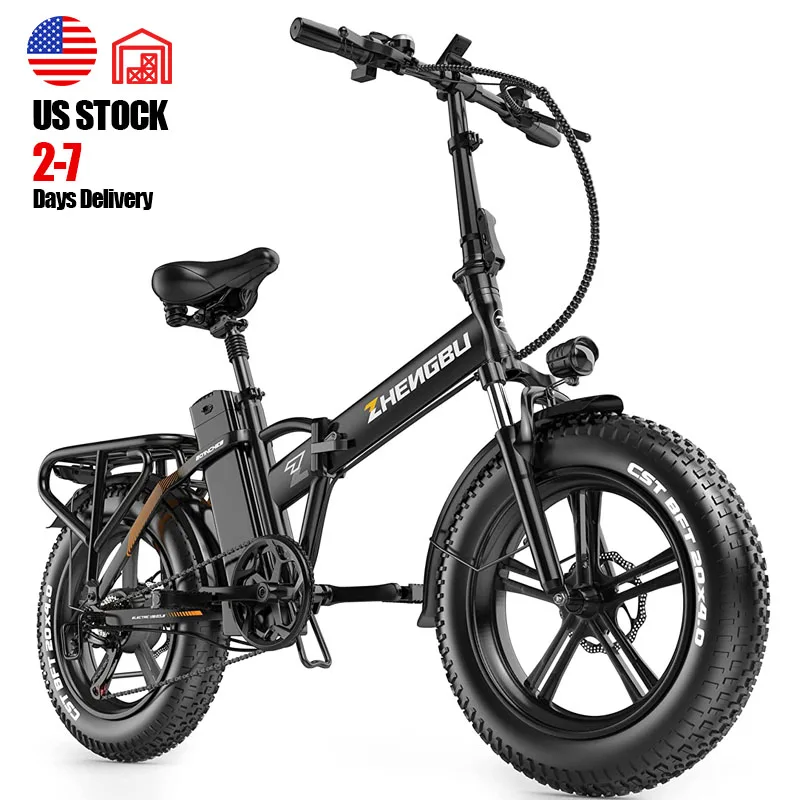 Cheap Price ZHENGBU F6 20 Inch 350W 500W 750W 36V 48V 10AH 15AH Shimano 7 Speed Folding E Bike Fat Tire Electric Bike