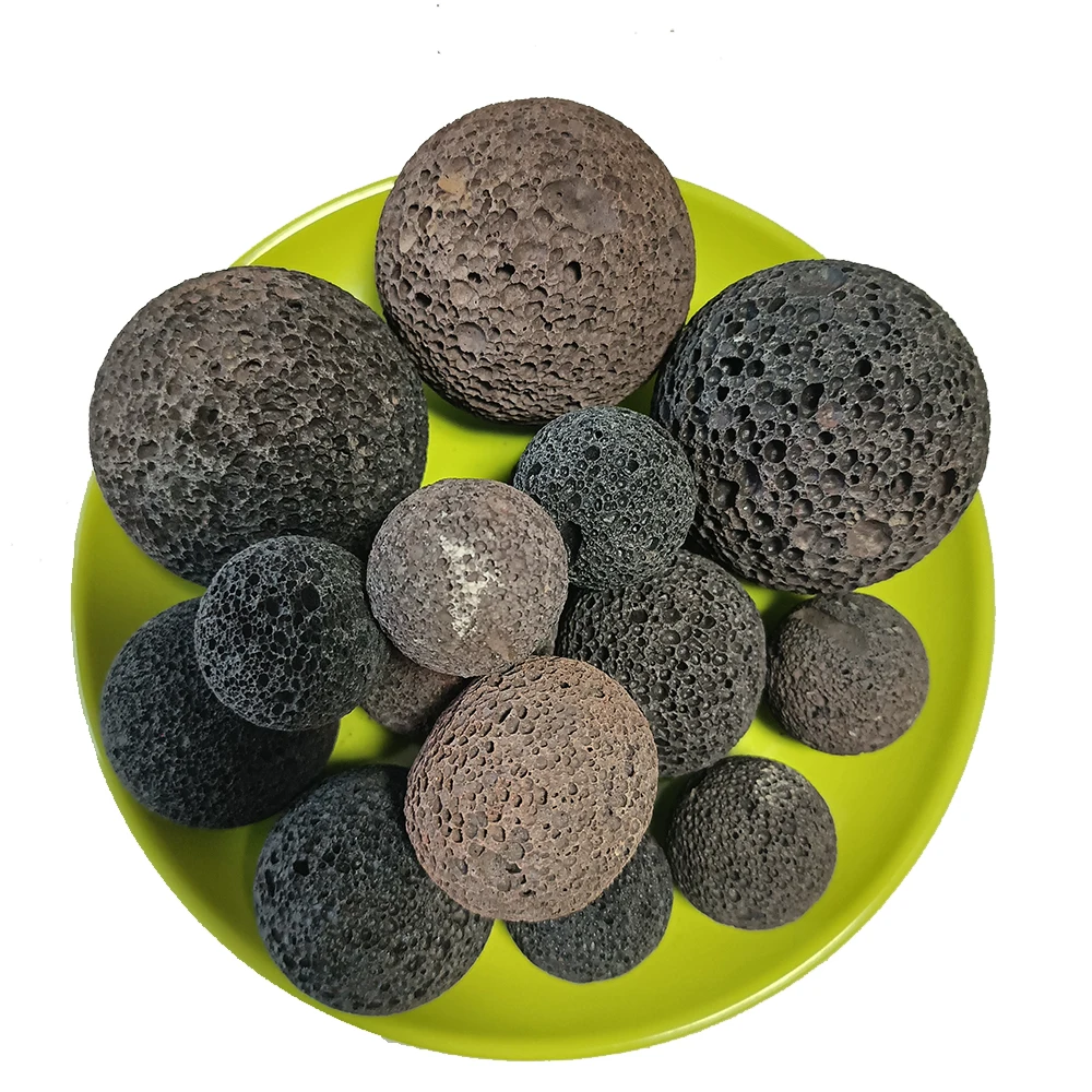Manufacturer wholesale for sale 2cm 3cm 4cm natural lava stone ball volcanic rock sto gardening