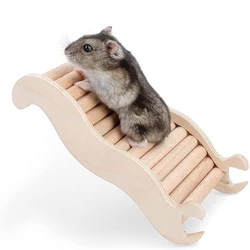 Wooden Ladder Bridge Hamster Rock Climbing Toy for Hamsters and Small Animals
