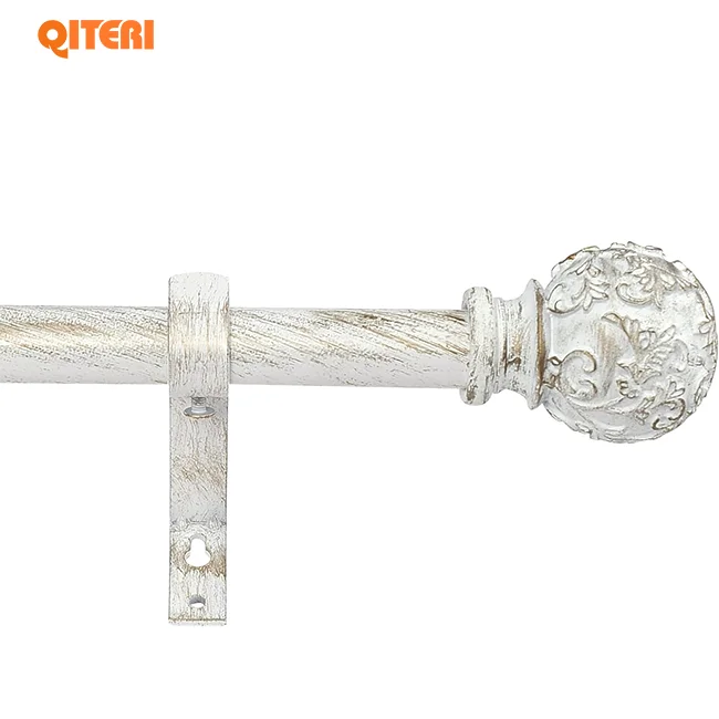 Modern style curtain pole white curtain poles tracks accessories home curtain rod set