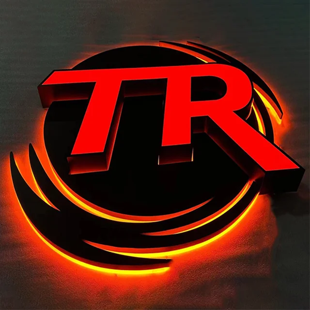 3d Sign Led Backlit logo Custom Letters Stainless Steel Light Signboard Frontlit for Business
