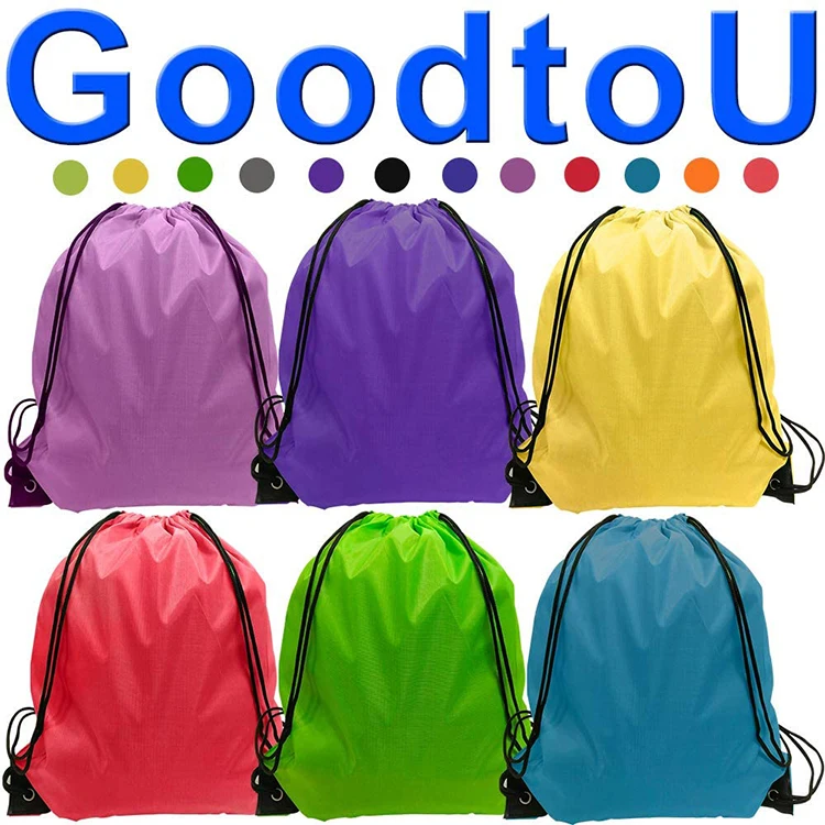 Custom Printed Full Color Durable Waterproof Polyester Drawsting Backpack