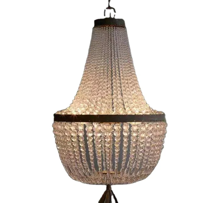 French Classical American retro Chandelier Crystal Luxury Retro European Style Living Room Villa Crystal Decorative Chandelier