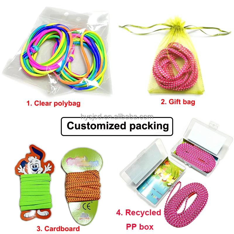 Factory Price Flat Round  Polyester High Elastic Chinese Jump Rope