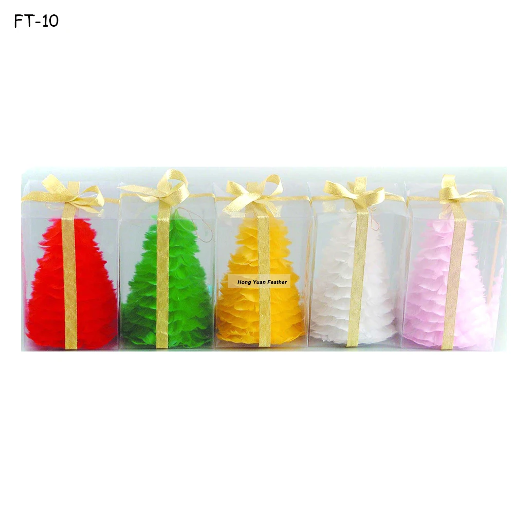 Natural Goose feather christmas trees for outdoor interior home Office Room Winter Holiday Party decor item ornament supply