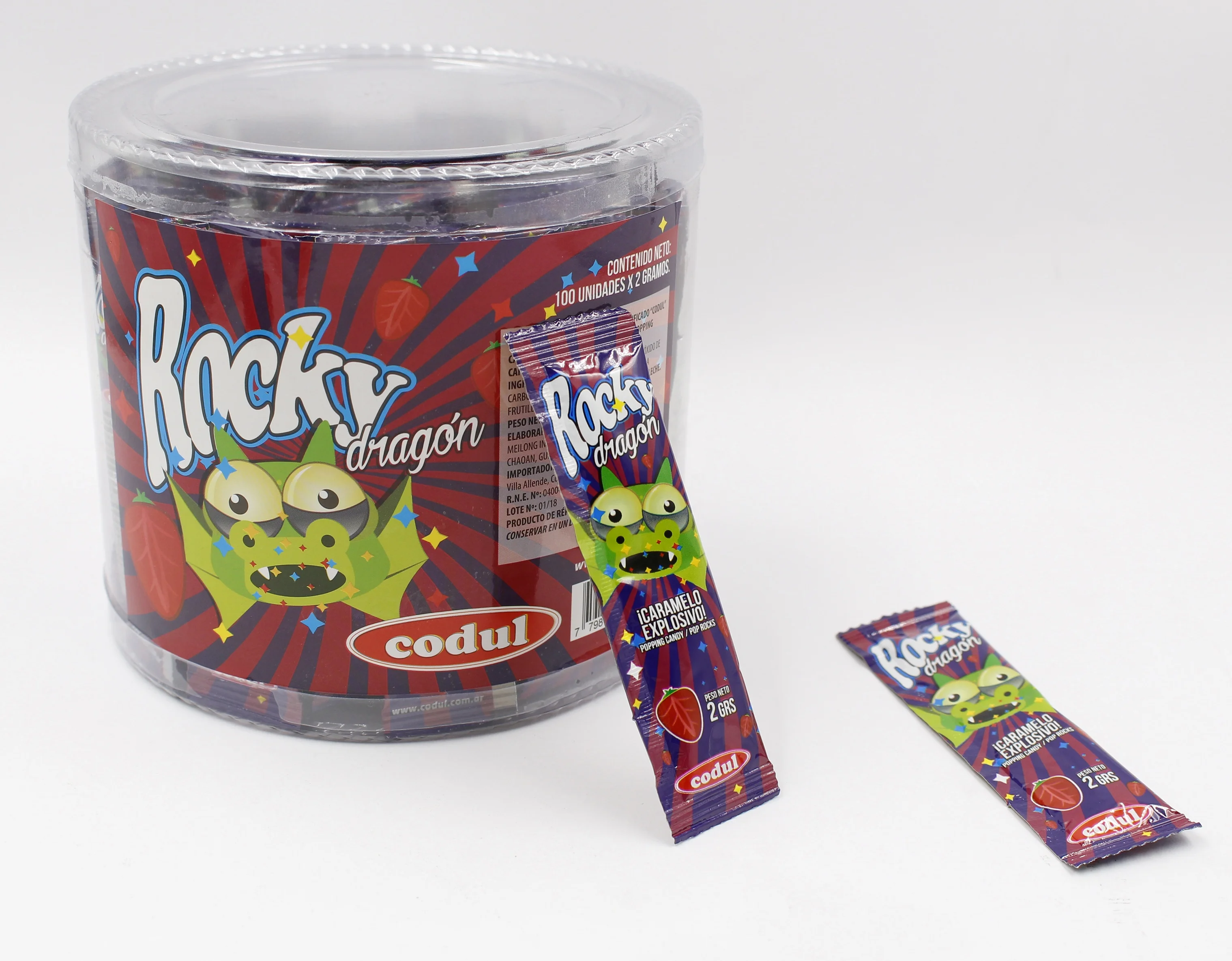 2g four flavored packet magic popping candy in jar