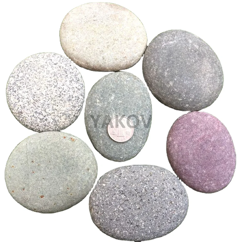 New Arrival Colorful Smooth Flat Large River Pebble Rocks for Painting