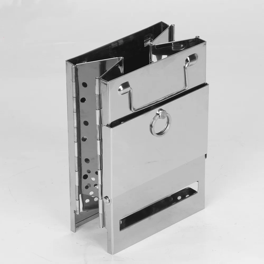 Heating Stove Folding Portable Outdoor Camping Cookout Stainless Steel Barbecue Wood Stove  for camping