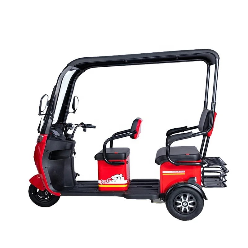 China Manufacture Folding Electric Trike Ebike 3 Wheels Elderly Trimoto Electrica With Cabin