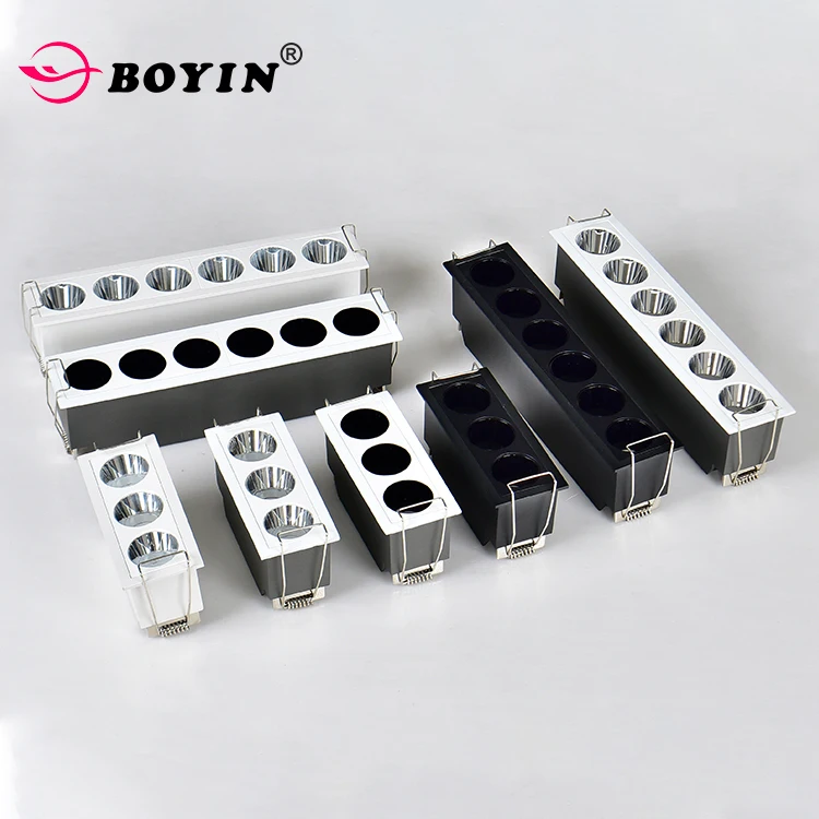 Factory Direct Sale Hotel Office Recessed Mounted Anti Glare Stretched Led Linear Grille Spotlight